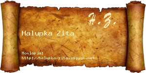 Halupka Zita névjegykártya